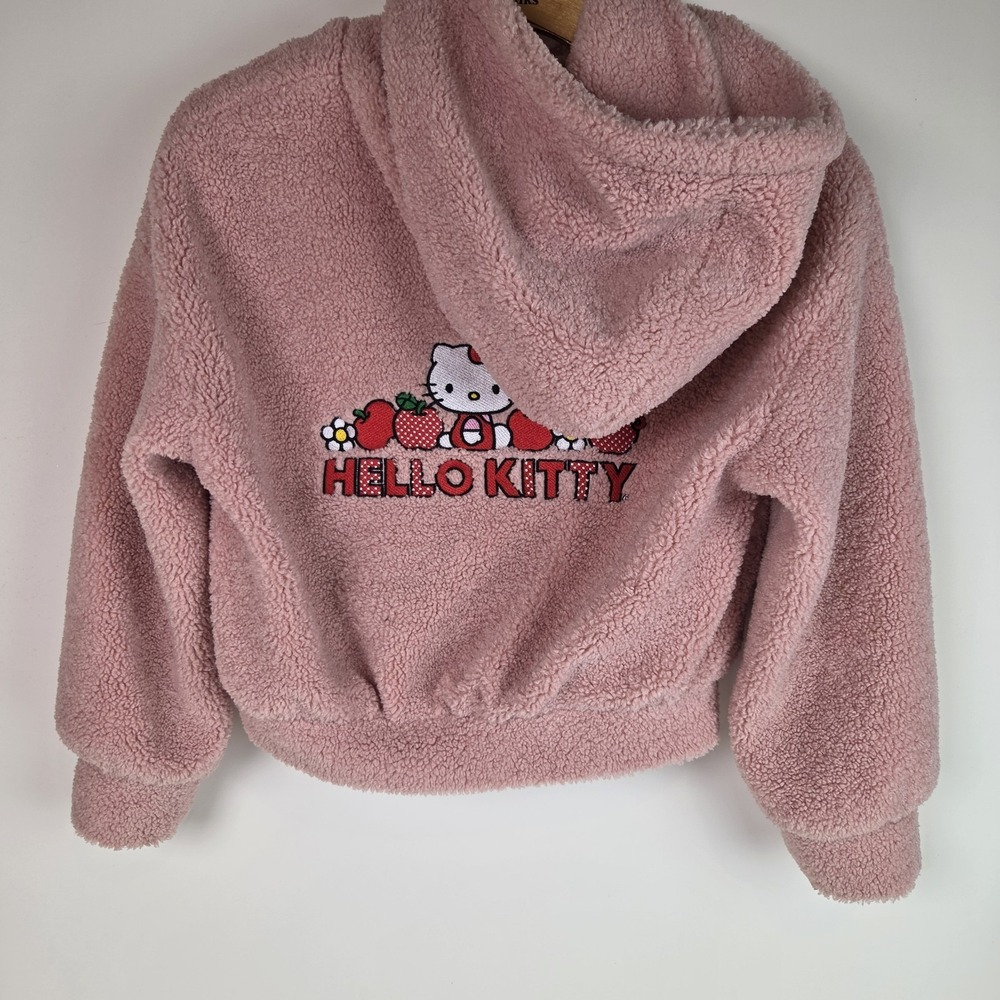 Hello Kitty and Friends Embroidery Drop Shoulder Hooded Teddy Size XS